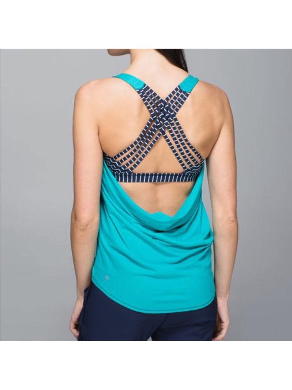 Lululemon Wild Tank Teal with Built in Strappy Bra